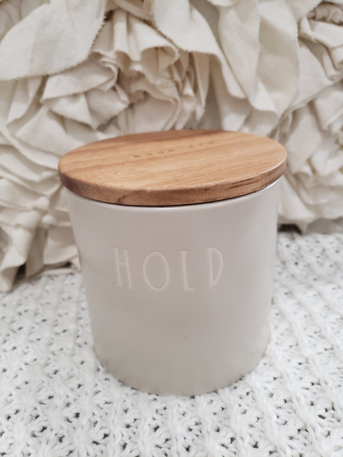 Rae Dunn &quot;Hold&quot; Gray Cellar Studio Collection