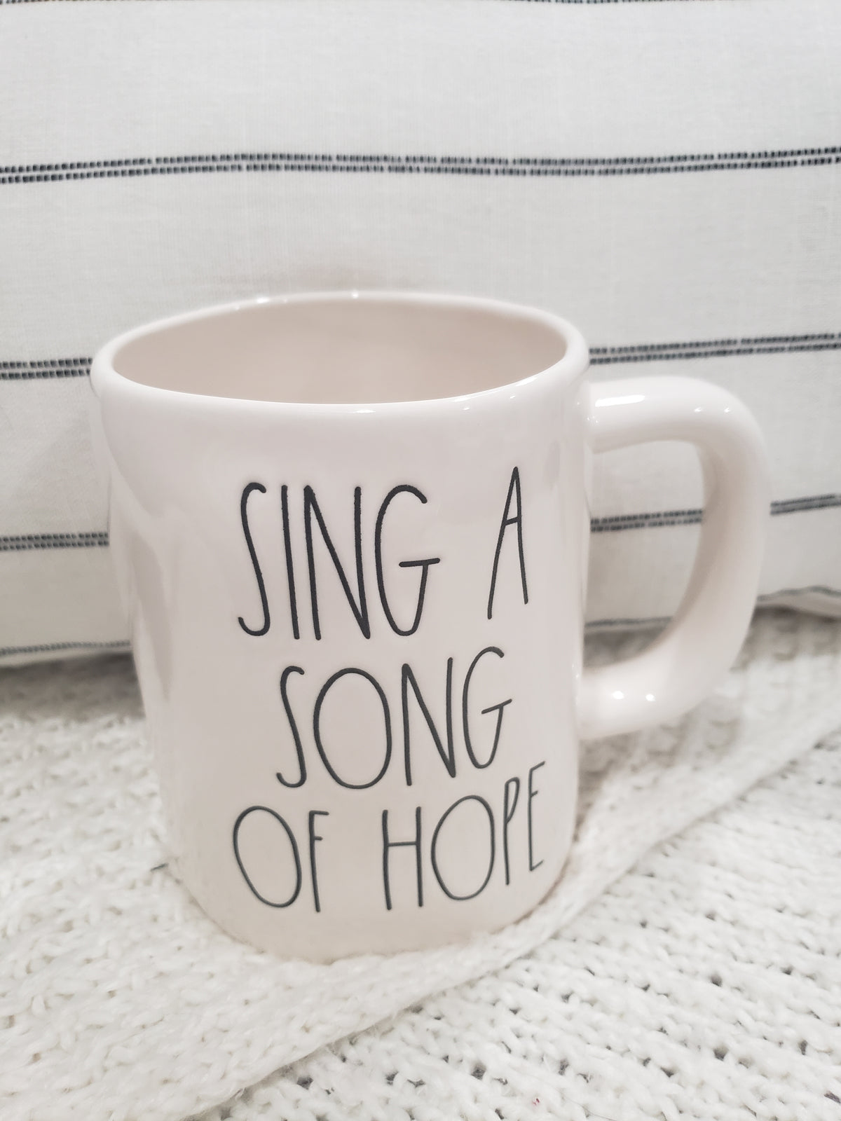 Rae Dunn &quot;Sing A Song Of Hope&quot; White Mug Collection