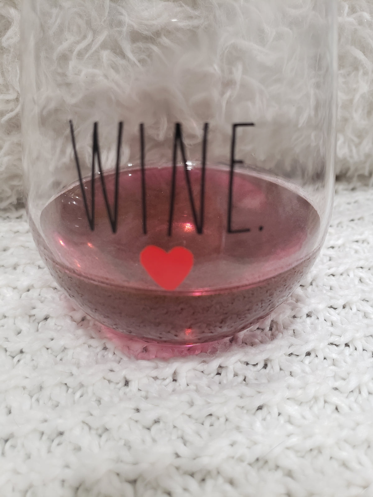 Rae Dunn &quot;Wine&quot; Glass &amp; Pip Posh Design Faux Décor Wine Glass Collection