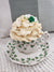 Pip Posh Designs Faux Sweet Décor Shamrock Tea Cup & Ivory Whipped Topper Shamrock Collection