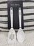 Rae Dunn "Flip & Stir" Mini Slotted Turner and Spoon Marble Collection