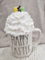 Rae Dunn "Happy Easter" Double Sided Mug &  Pip Posh Design Faux Sweet Décor Whipped Topper Collection