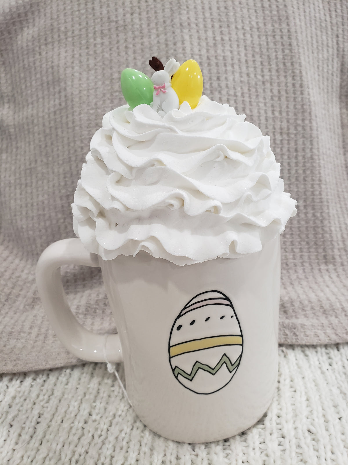 Rae Dunn &quot;Happy Easter&quot; Double Sided Mug &amp;  Pip Posh Design Faux Sweet Décor Whipped Topper Collection