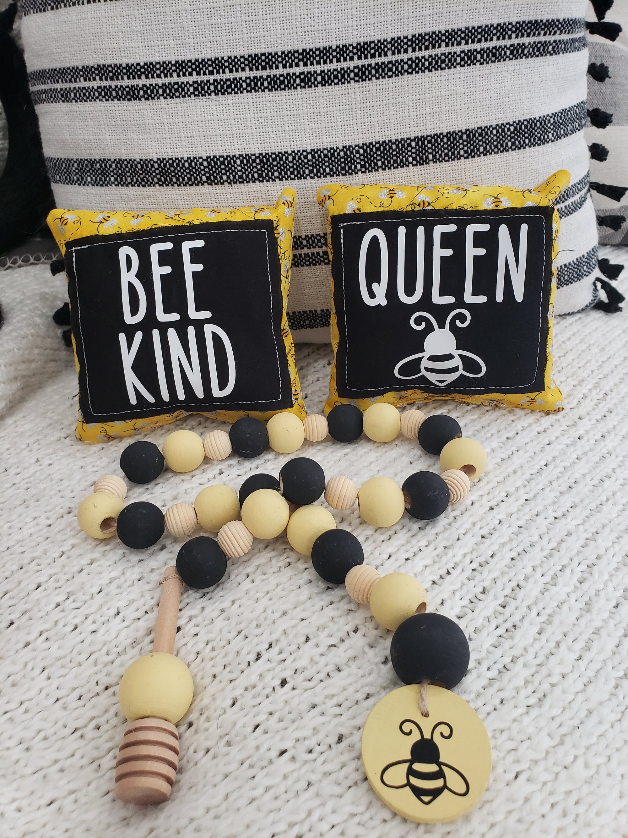 Pip Posh Design Rae Dunn Inspired Bee Kind & Queen Bee Tier Bundle Set of 3