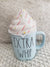 Rae Dunn "Extra Whip" Powder Blue Mug & Whipped Lid Warmer Collection