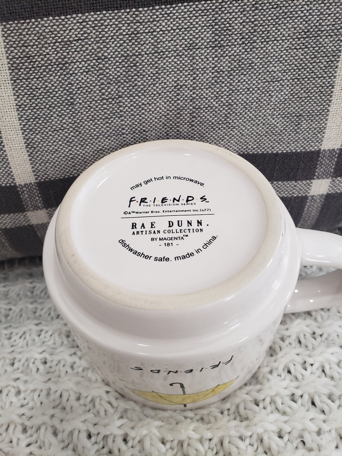 Rae Dunn &quot;Tea&quot; Umbrella Double Sided Round Mug Friends Collection