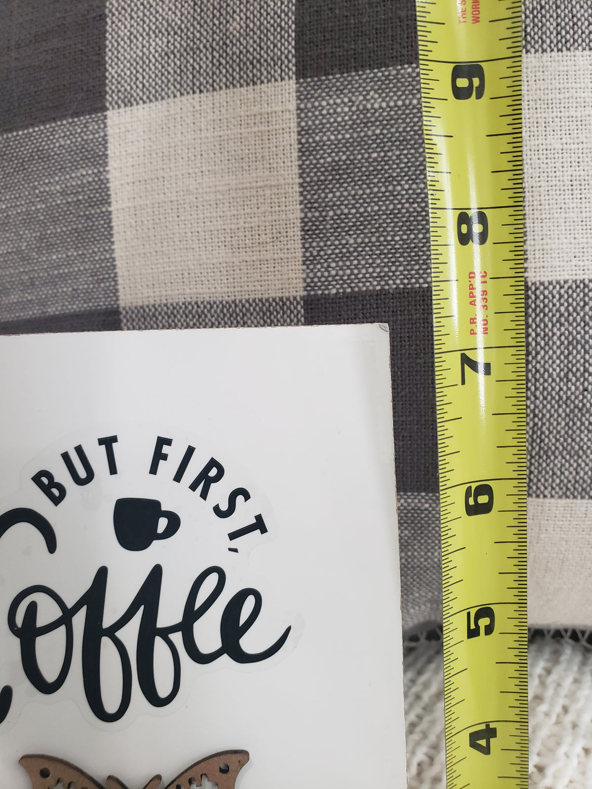 Pip Posh Design &quot;But First Coffee&quot; Mini Coffee Bar/ Tier Décor Sign