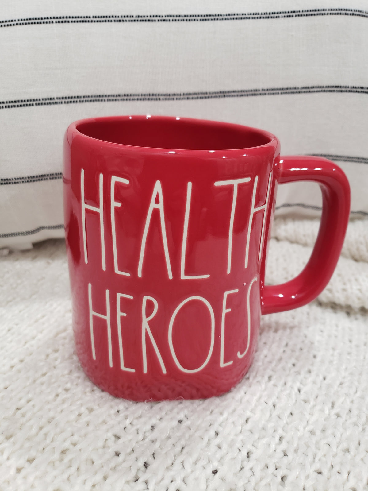 Rae Dunn &quot;Health Heroes&quot; Red Mug Collection