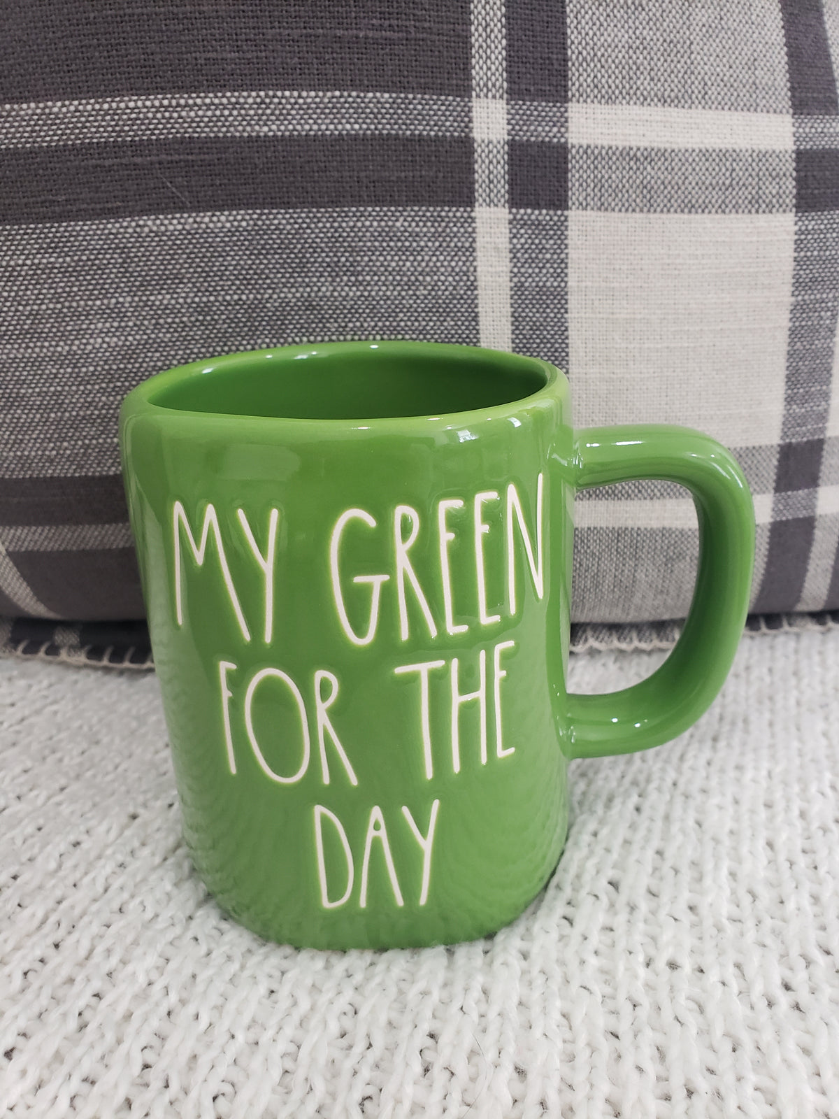 Rae Dunn &quot;My Green For The Day &quot; Green Mug Collection