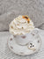 Pip Posh Design Faux Sweet Décor & Bee Tea Cup and Ivory Whipped Topper Collection