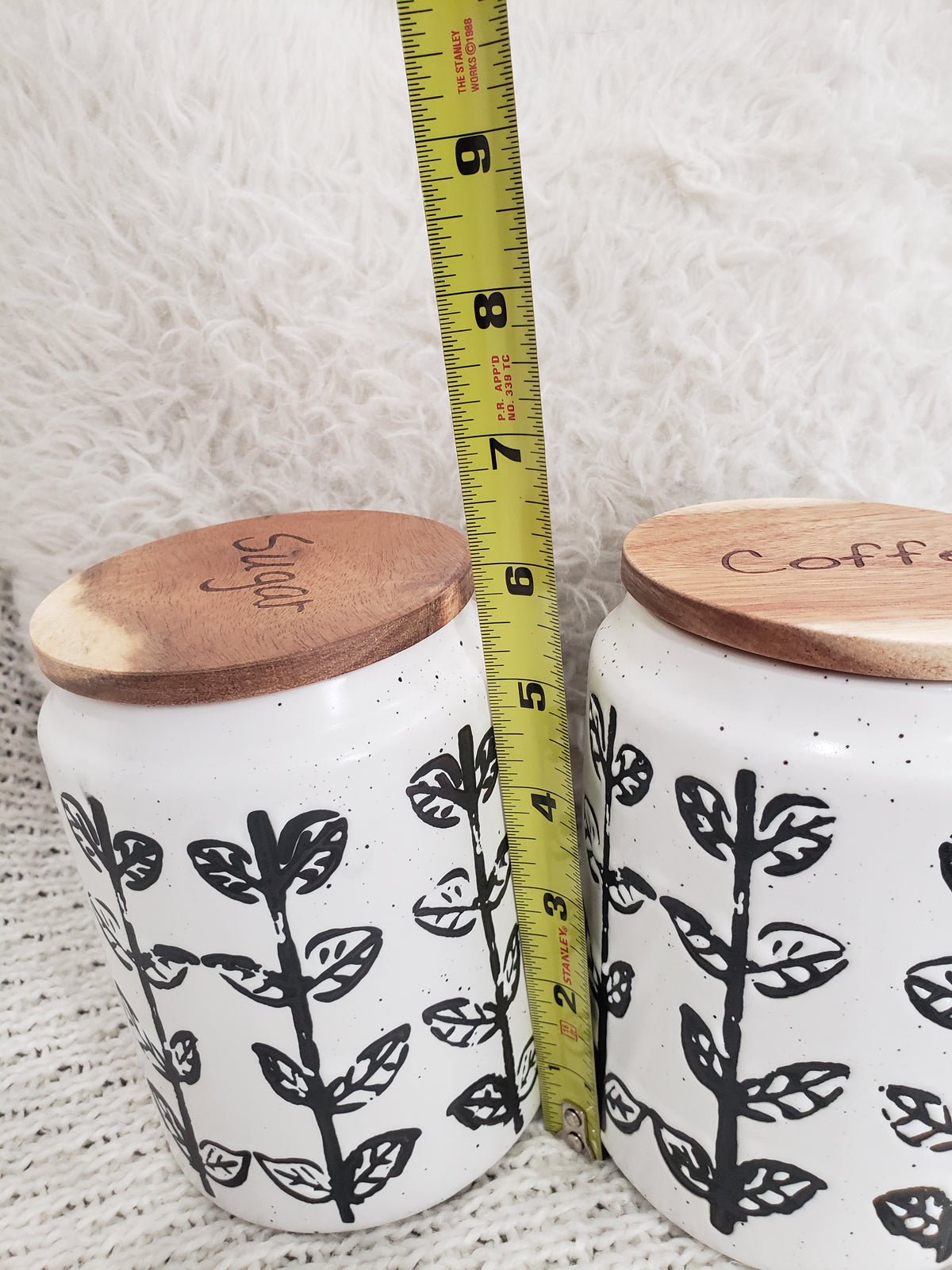 Farm House Style &quot;Sugar &amp; Coffee&quot; Cellars Set of 2