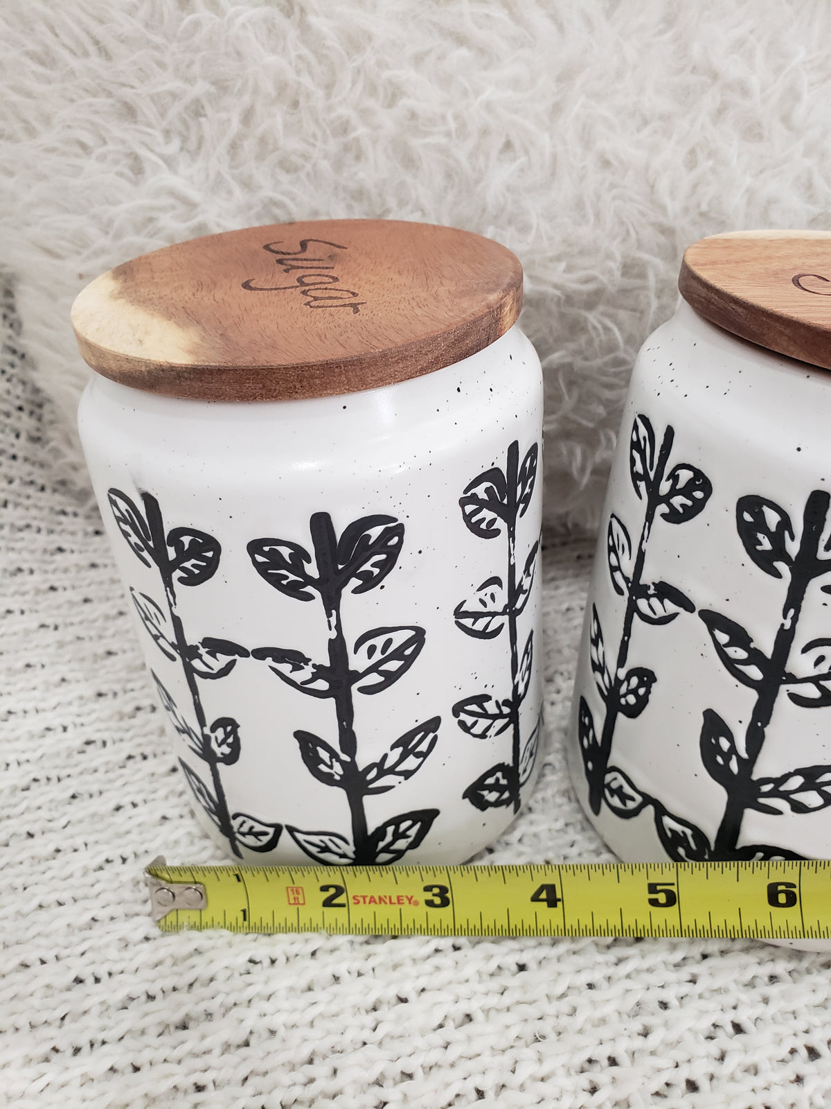 Farm House Style &quot;Sugar &amp; Coffee&quot; Cellars Set of 2