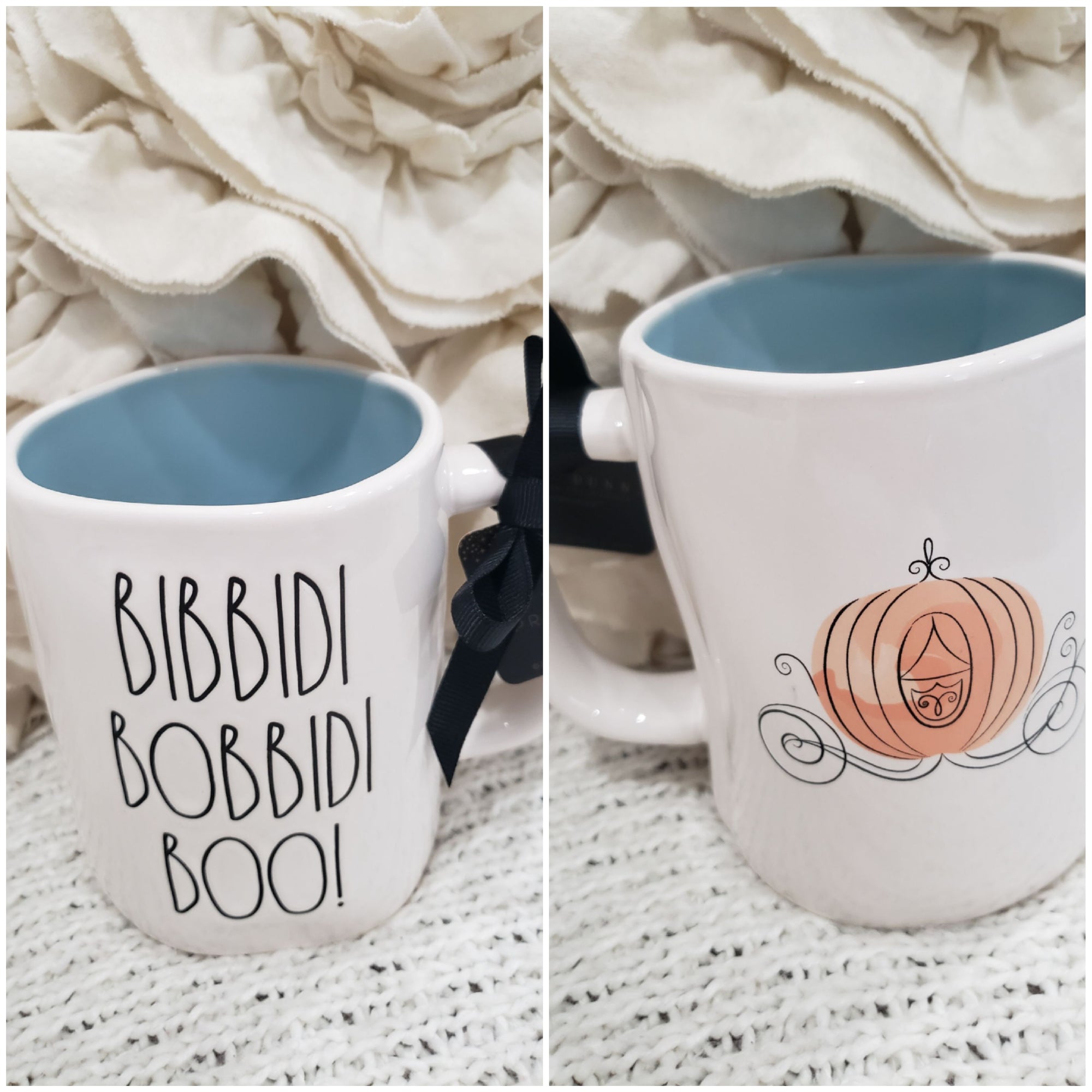 Rae Dunn "Bibbidi Bobbidi Boo!" Double Sided Mug Disney Cinderella Princess Collection