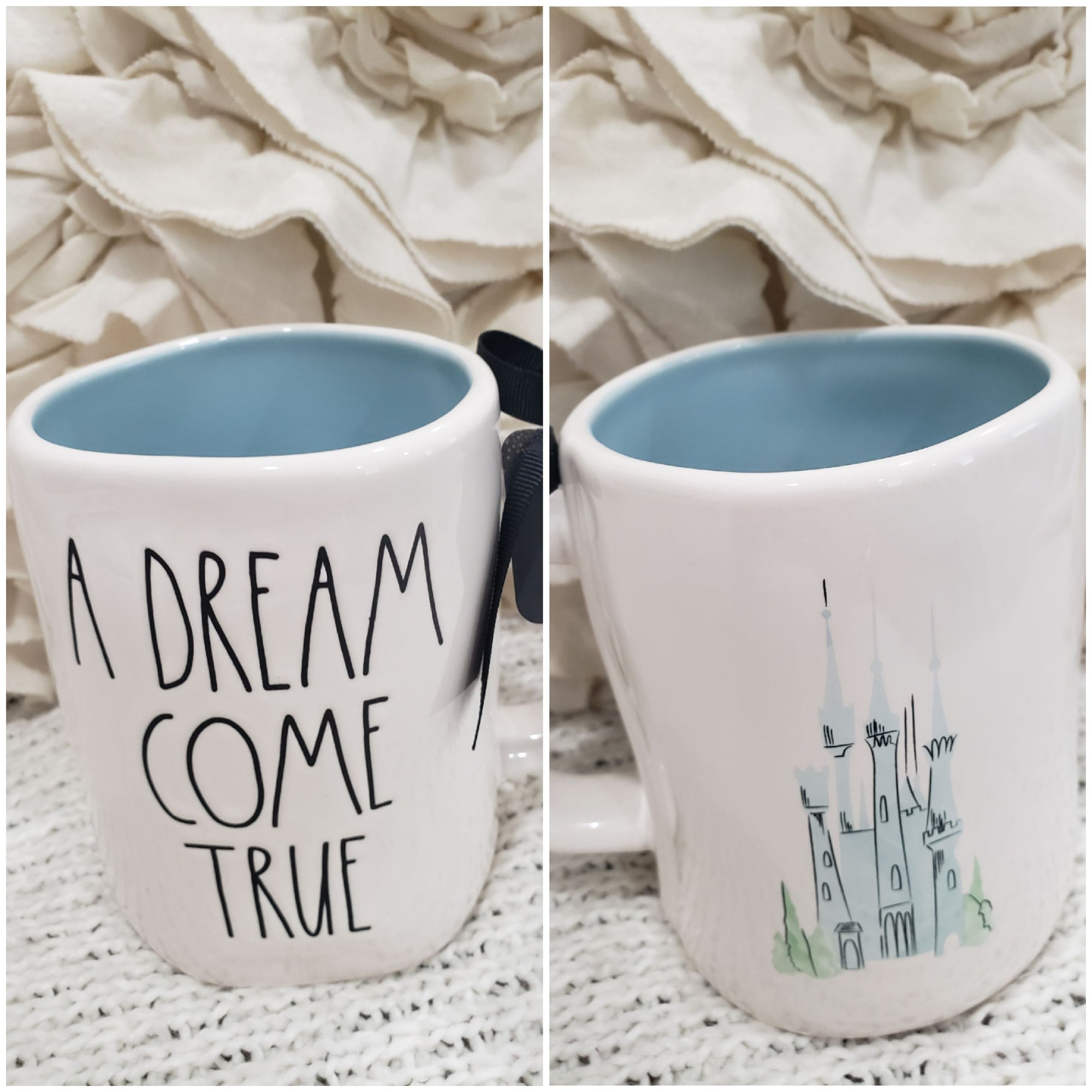 Rae Dunn "A Dream Come True" Double Sided Mug Disney Princess Collection