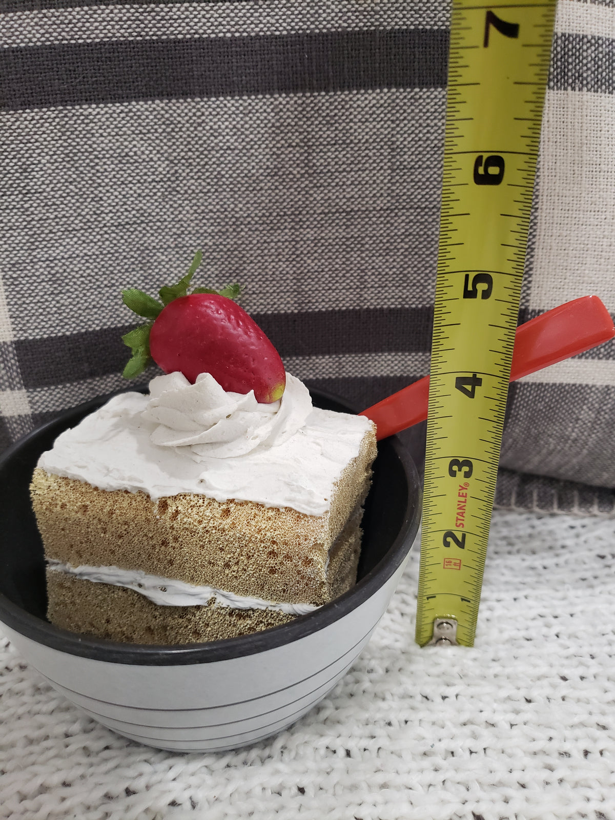 Pip Posh Design Faux Sweet Décor Strawberry Angle Food Cake Dessert Collection