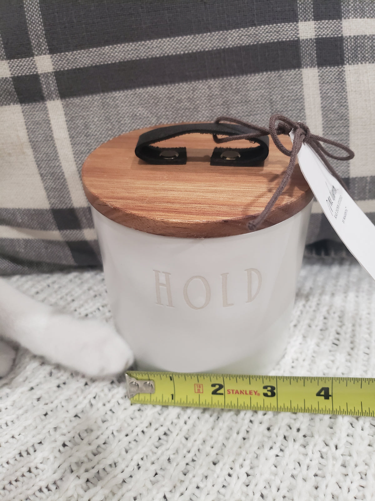 Rae Dunn &quot;Hold&quot; White Cellar Studio Collection