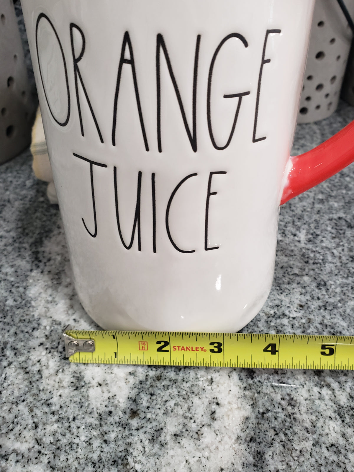 Rae Dunn &quot;Orange Juice&quot; Pitcher Farm House Collection