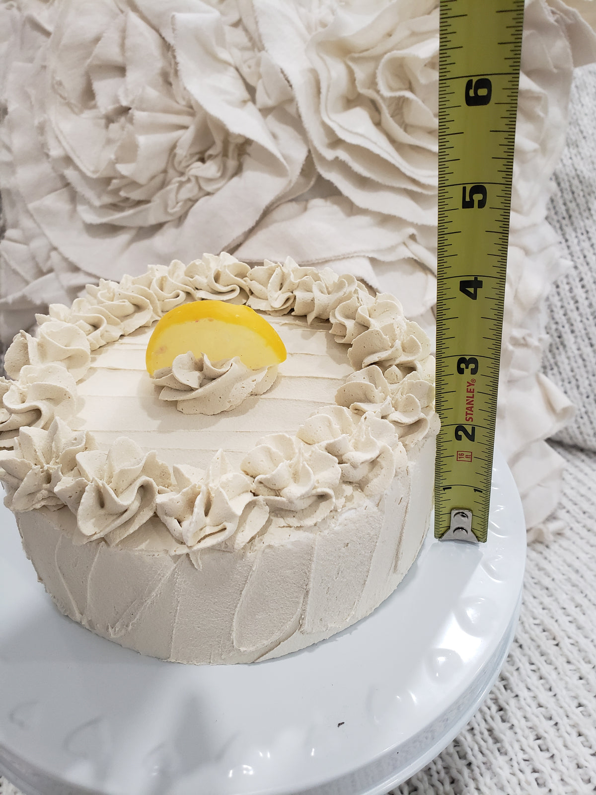 Pip Posh Design Faux Sweet Décor Ivory Lemon Cake Collection