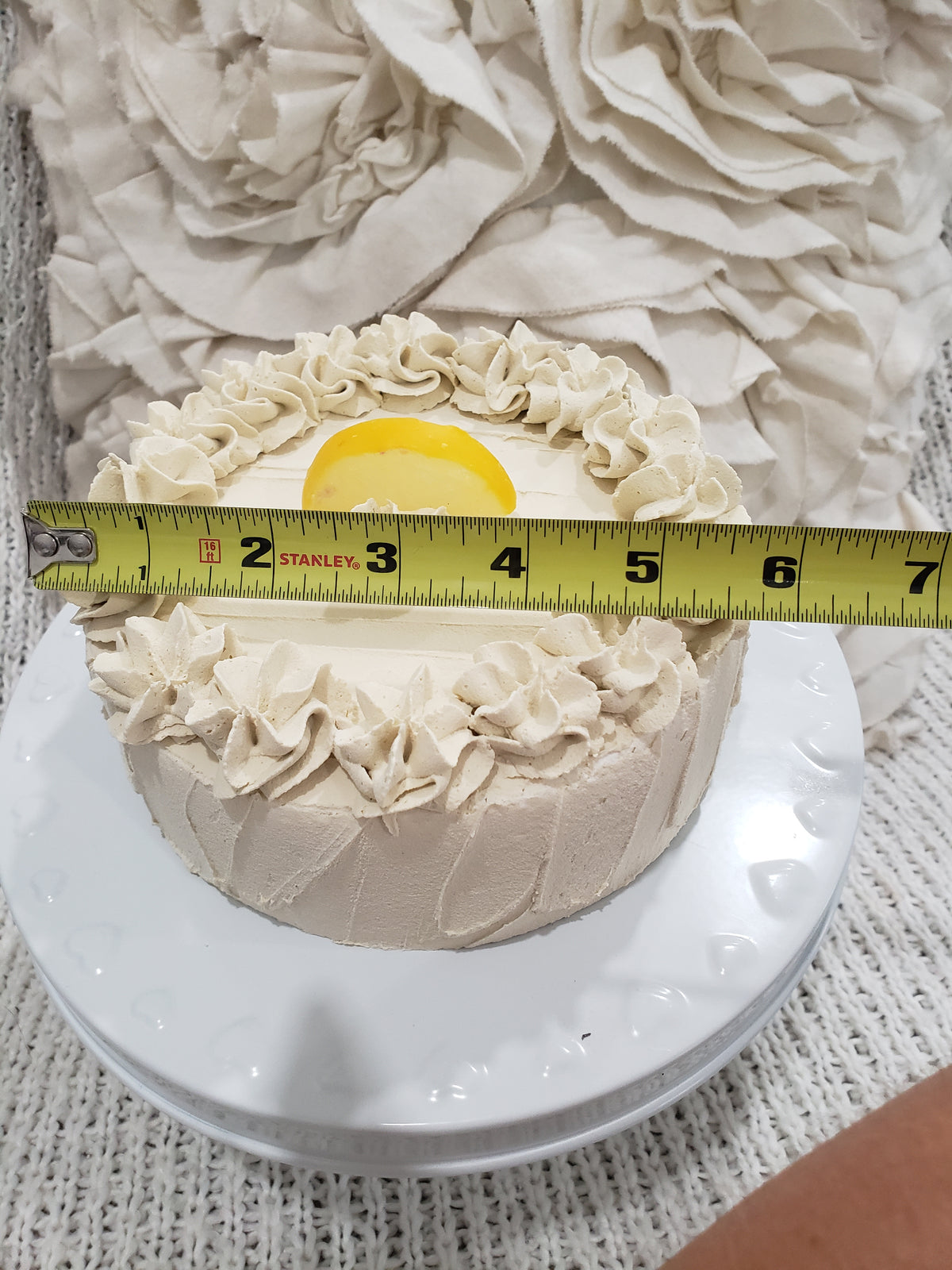 Pip Posh Design Faux Sweet Décor Ivory Lemon Cake Collection