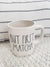 Rae Dunn "But First, Matcha" White Mug Tea Collection