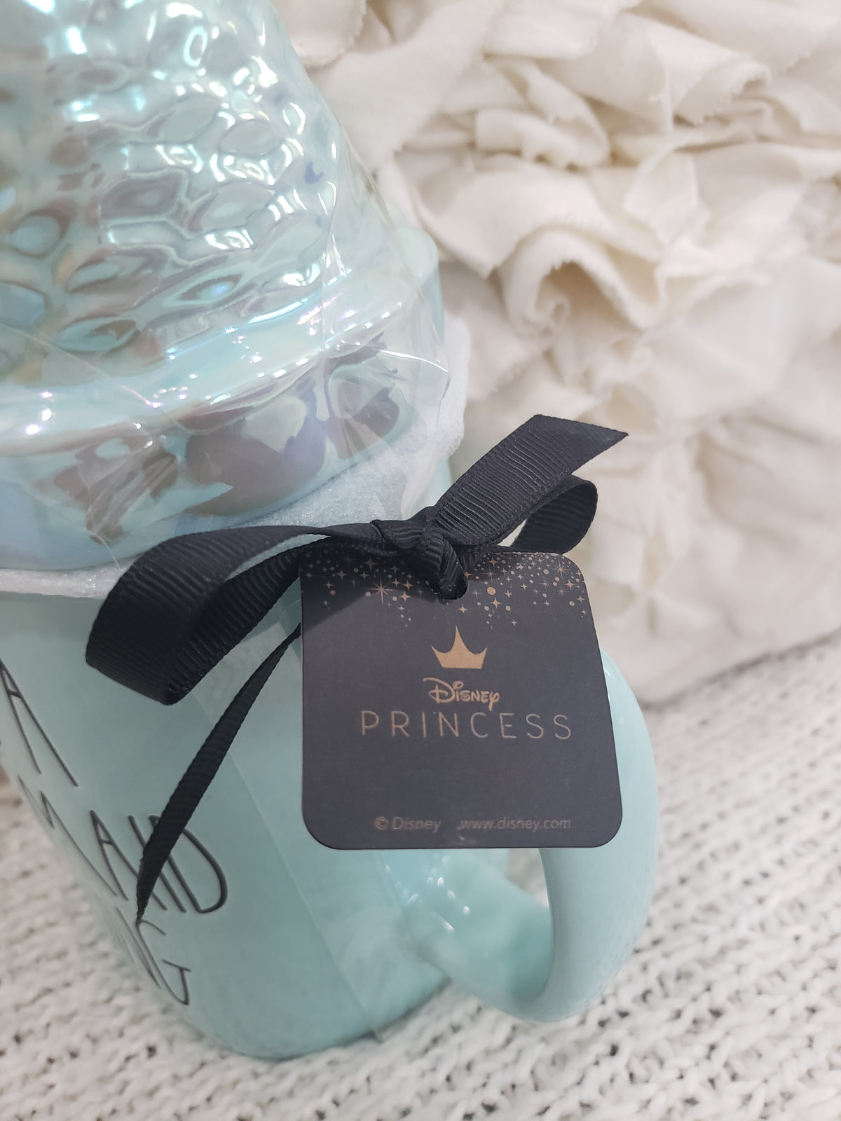 Rae Dunn &quot;It&#39;s A Mermaid Thing&quot; Mermaid Double Sided Mug &amp; Tail Mug Topper Disney Princess Collection