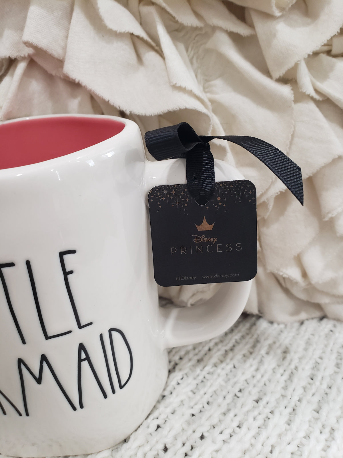 Rae Dunn &quot;Little Mermaid&quot; Double Sided Mug Disney Princess Collection