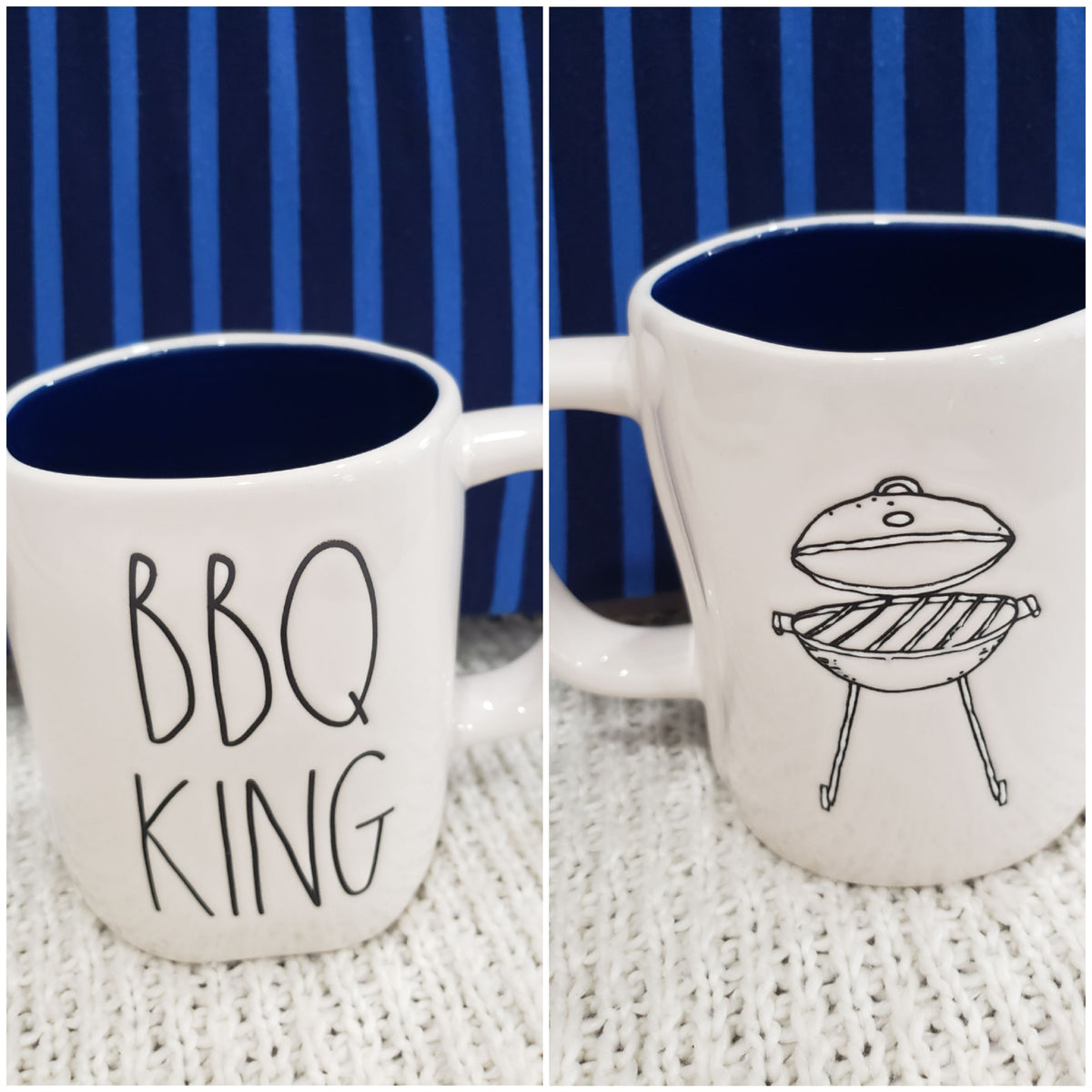 Rae Dunn &quot;BBQ King&quot; Grill Double Sided Mug Grill Collection