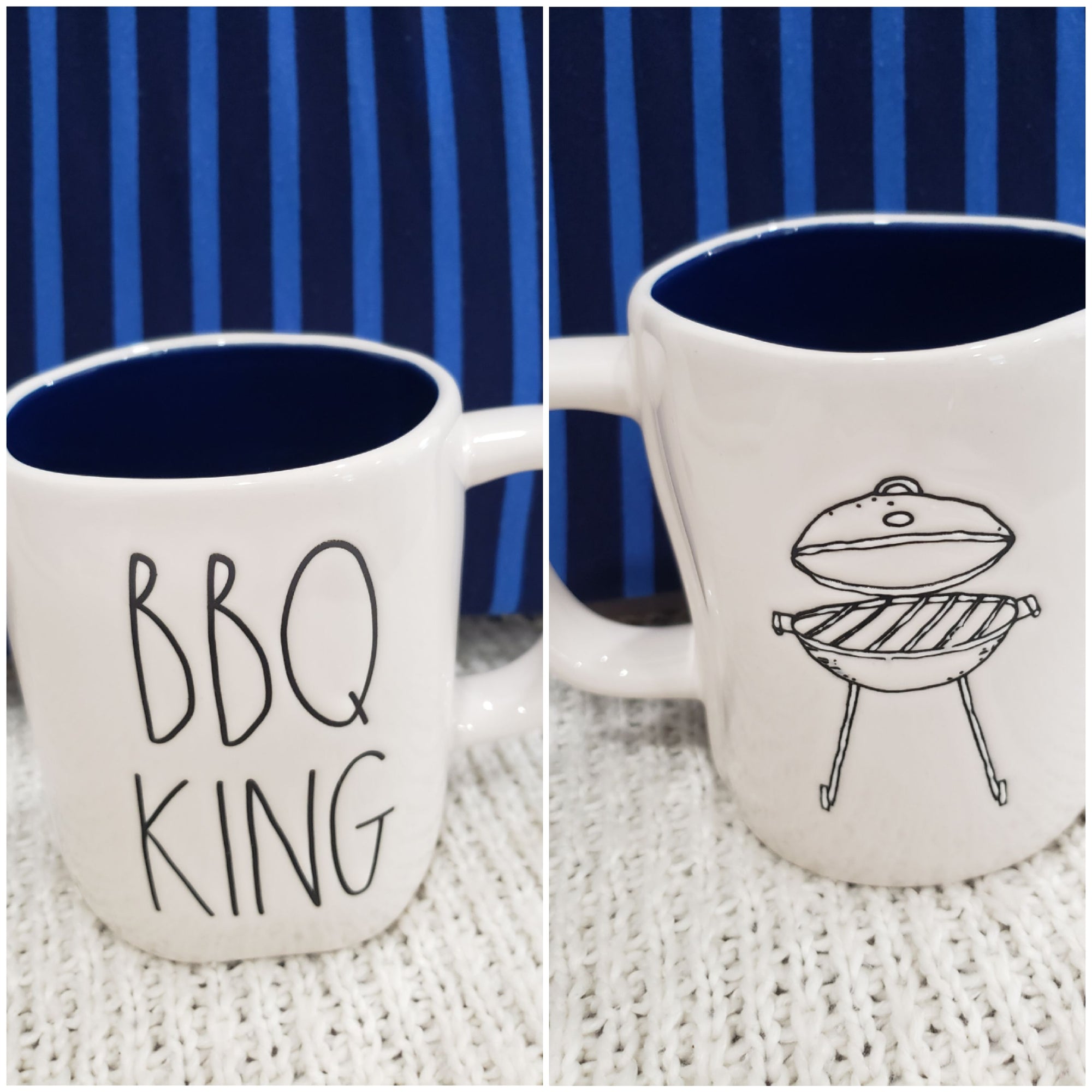 Rae Dunn "BBQ King" Grill Double Sided Mug Grill Collection