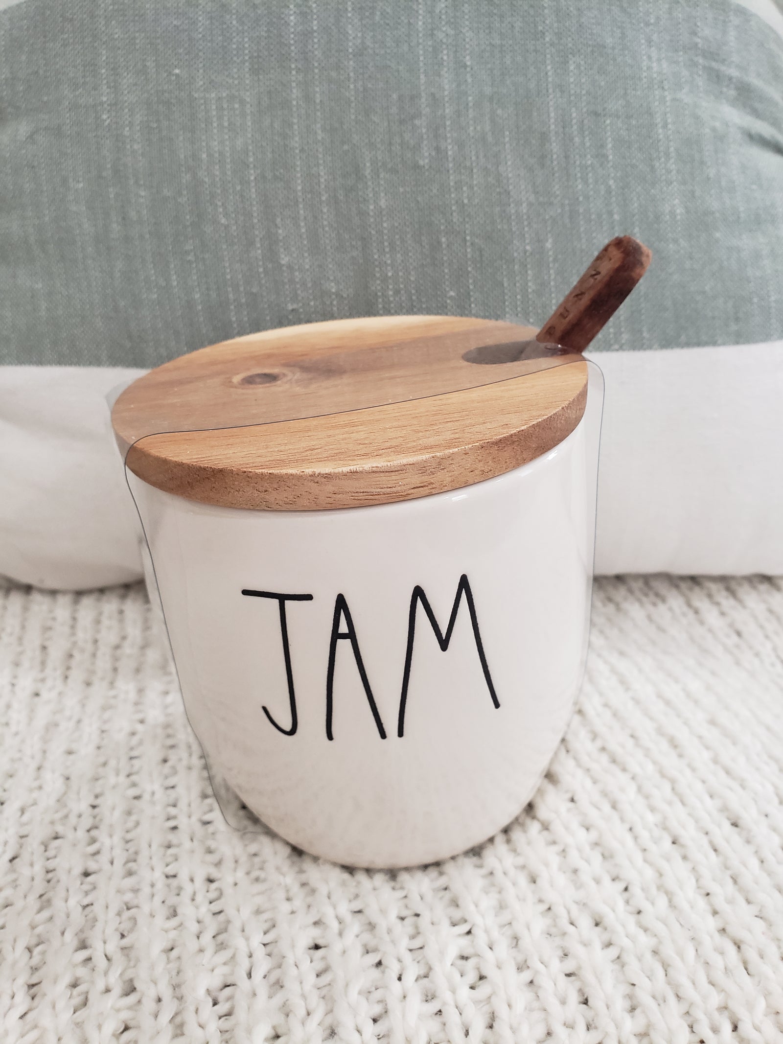 Rae Dunn "Jam" Small White Cellar Collection