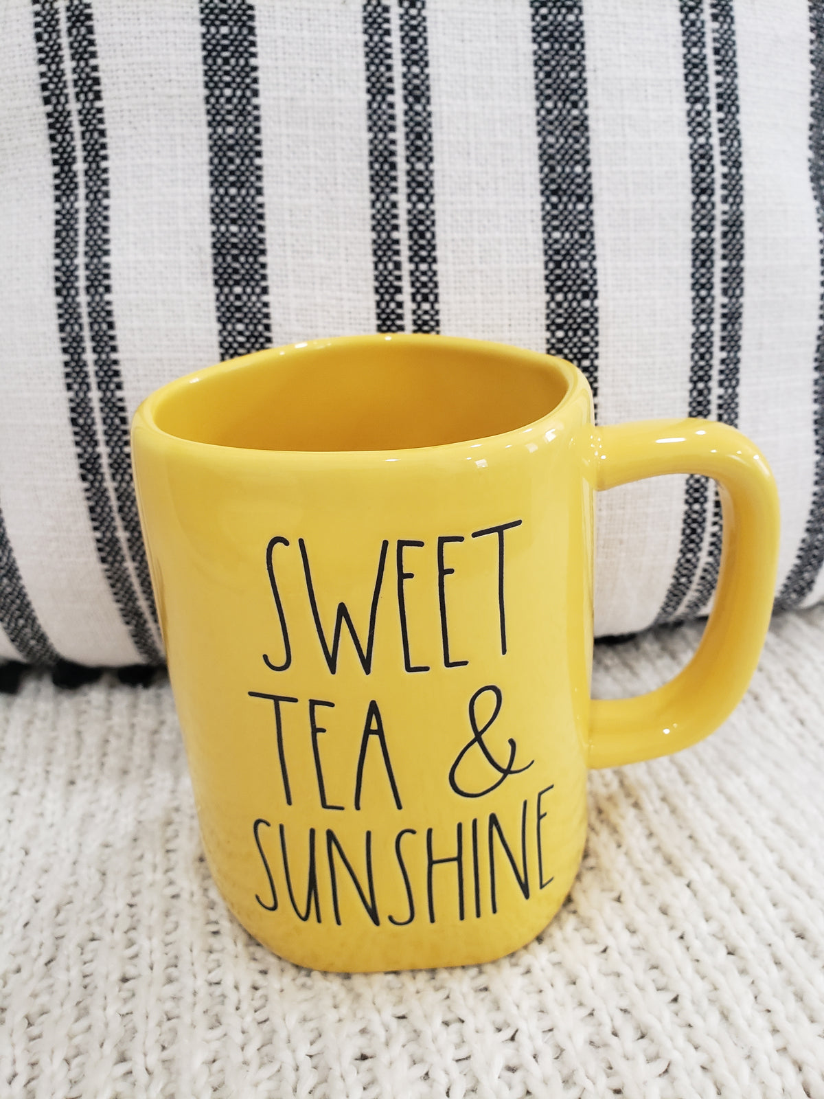 Rae Dunn &quot;Sweet Tea &amp; Sunshine&quot; Yellow Mug Collection
