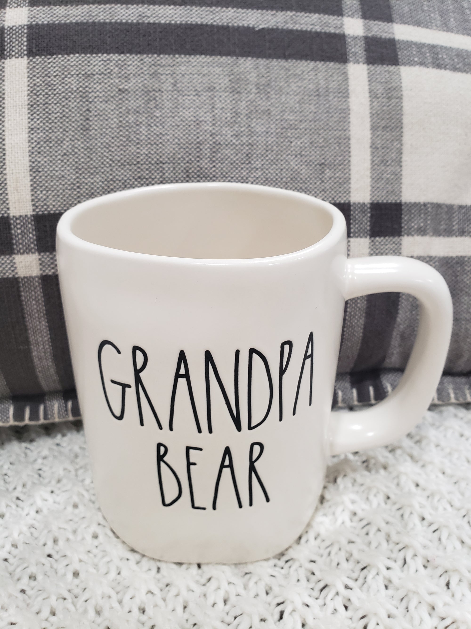 Rae Dunn "Grandpa Bear" White Mug Collection