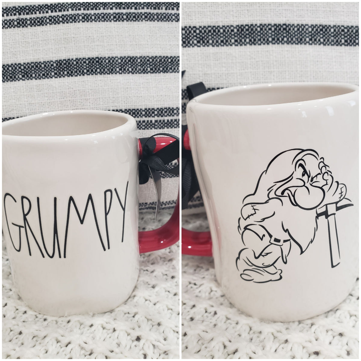 Rae Dunn &quot;Grumpy&quot; Double Sided Mug Disney&#39;s Snow White Princess Collection