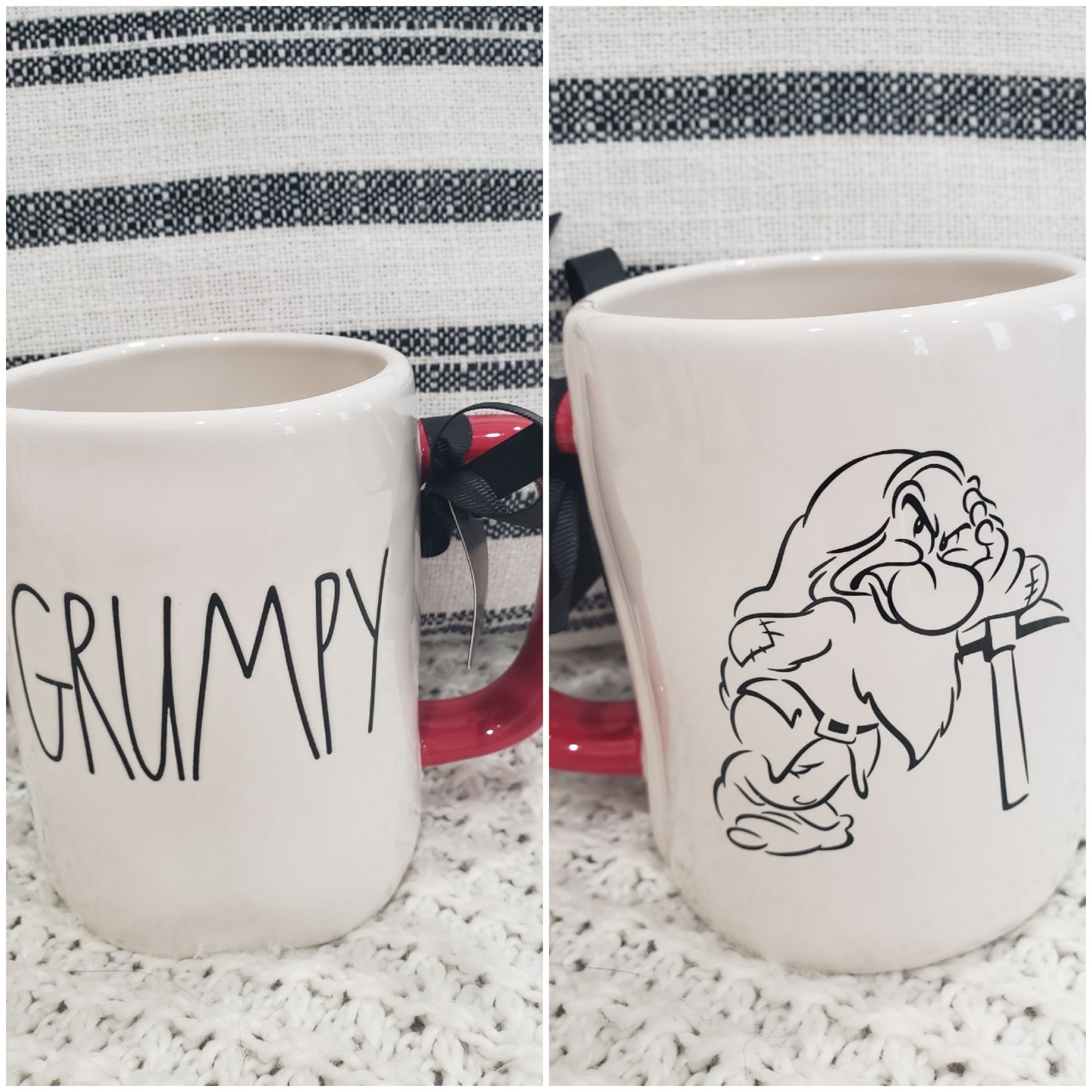 Rae Dunn "Grumpy" Double Sided Mug Disney's Snow White Princess Collection