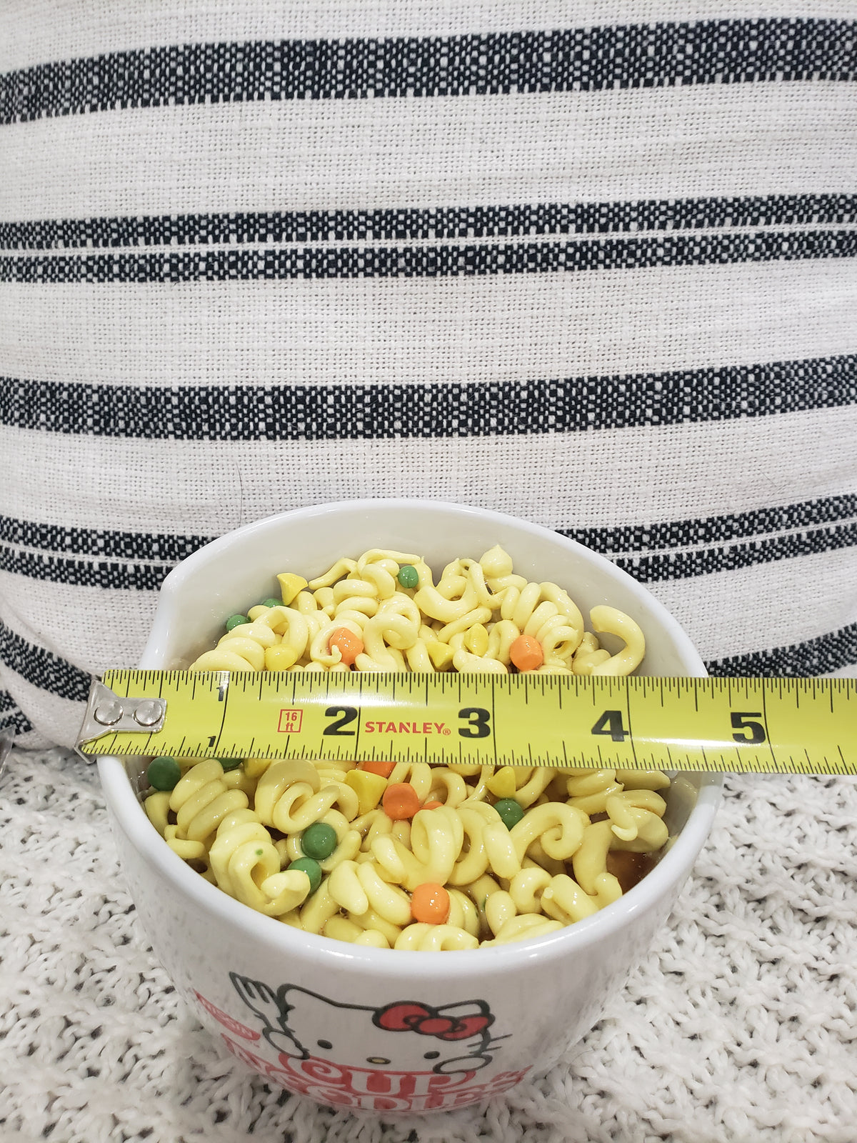 Pip Posh Design Faux Sweet Décor &quot;Hello Kitty Cup Of Noodles Bowl &amp; Resin Noodles&quot; Resin Collection