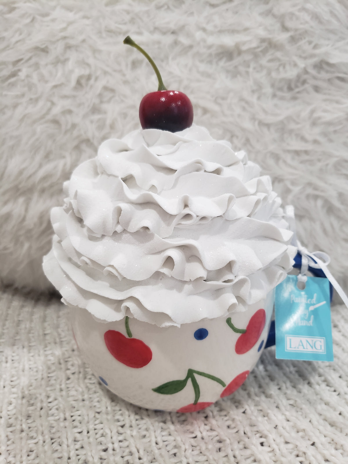 Pip Posh Design Faux Sweet Décor Cherry Mug &amp; Whipped Cherry Topper Collection