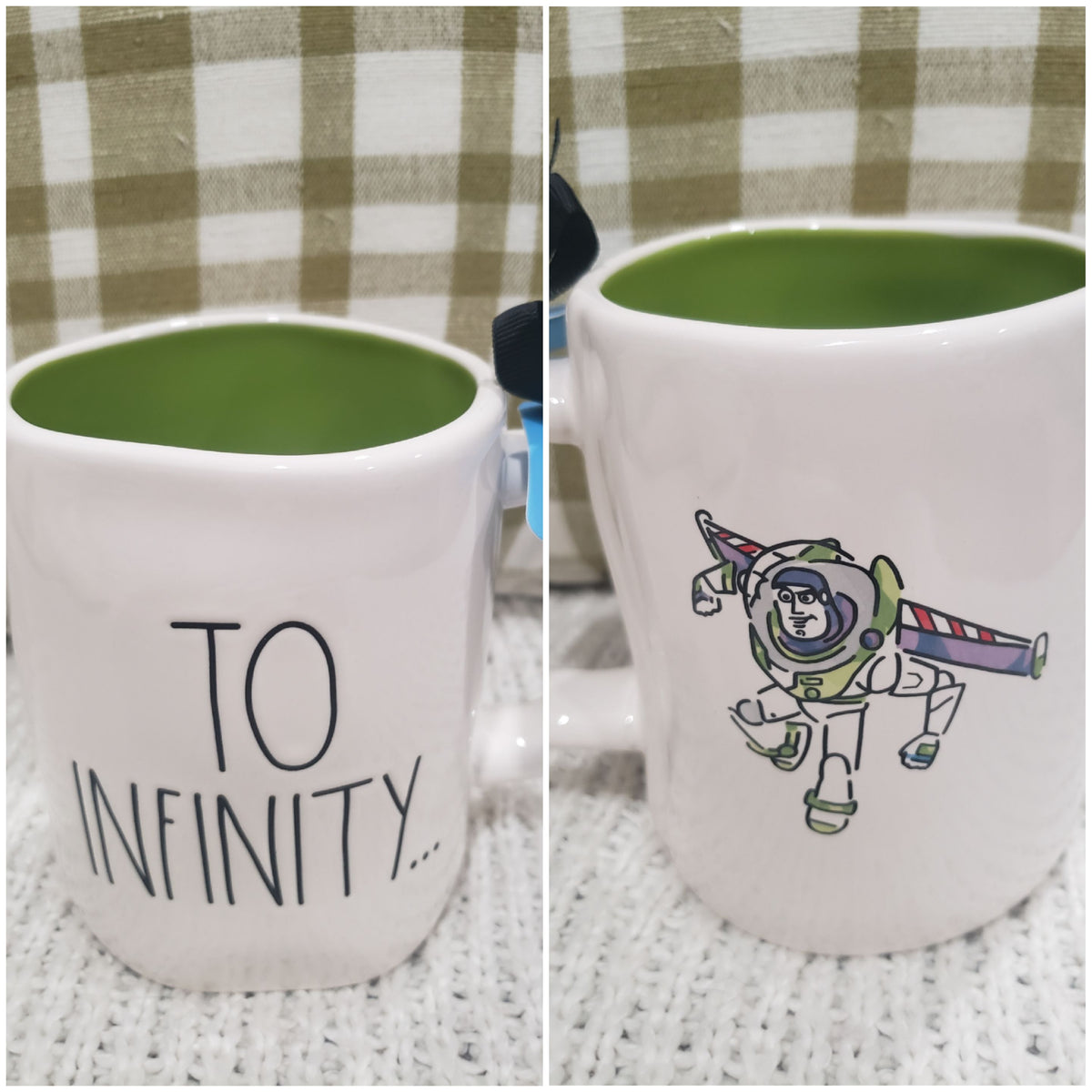 Rae Dunn &quot;To Infinity&quot; Buzz Light Year Double Sided Mug Disney/ Pixar Collection