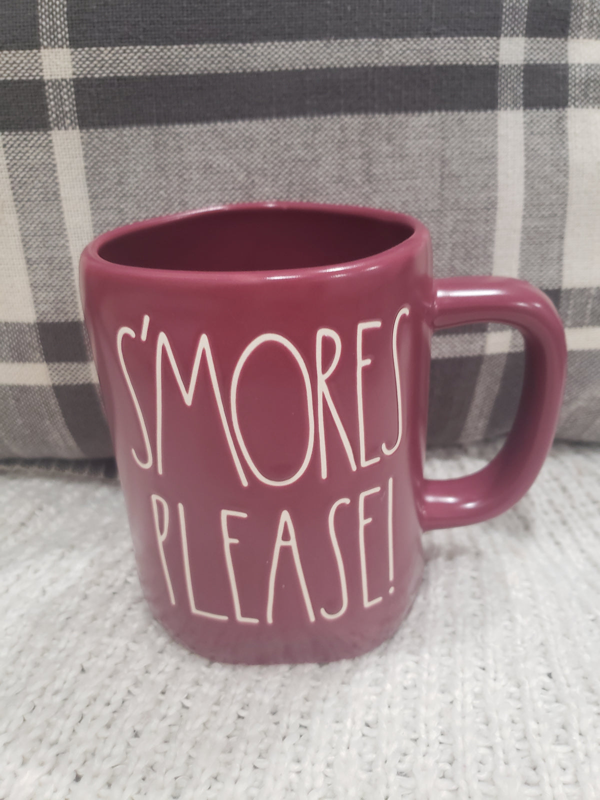 Rae Dunn &quot;S&#39;mores Please! &quot; Maroon Mug Collection