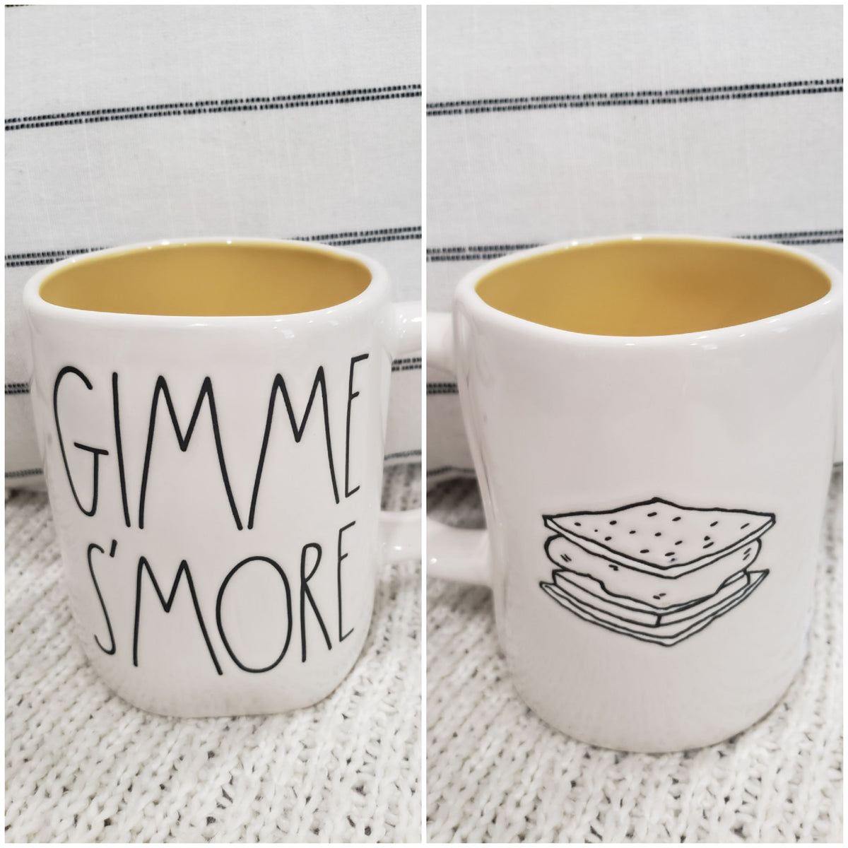 Rae Dunn &quot;Gimme S&#39;mores&quot; Double Sided Mug Collection