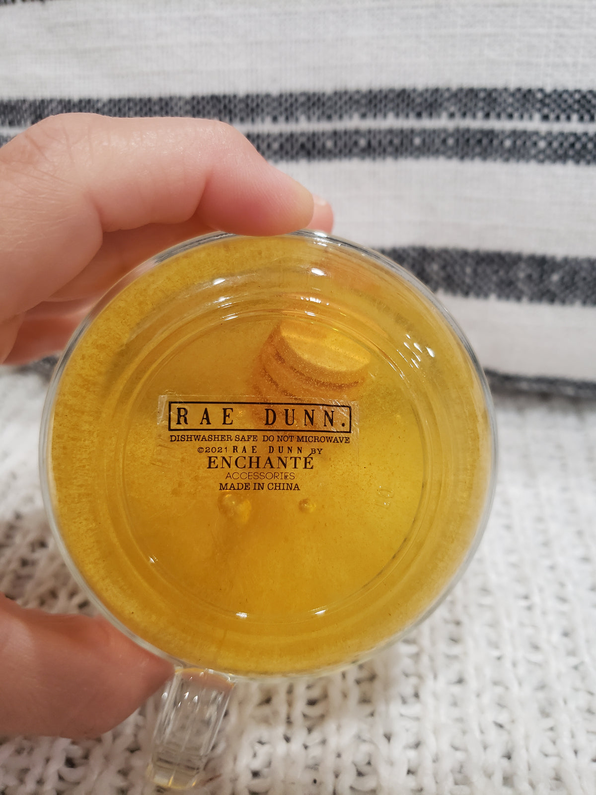 Rae Dunn &quot; Bee Kind&quot; Mini Glass &amp; Pip Posh Design Faux Sweet Décor Tea and Honey Glass Collection