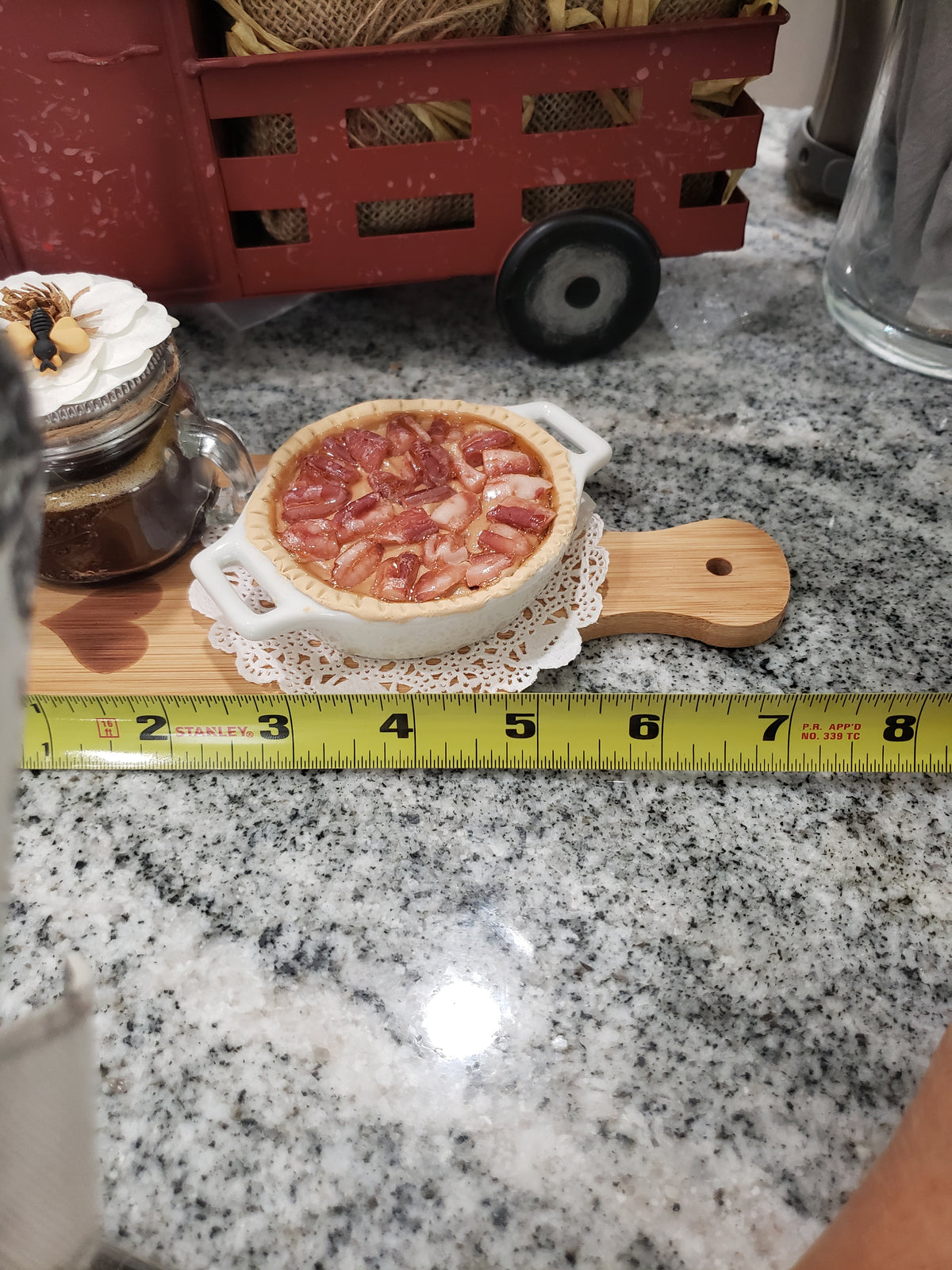 Pip Posh Design Faux Sweet Décor Mini Creations Honey &amp; Pecan Pie Bundle Set of 3