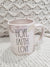 Rae Dunn " Hope, Faith, Love" White Iridescent Mug Collection