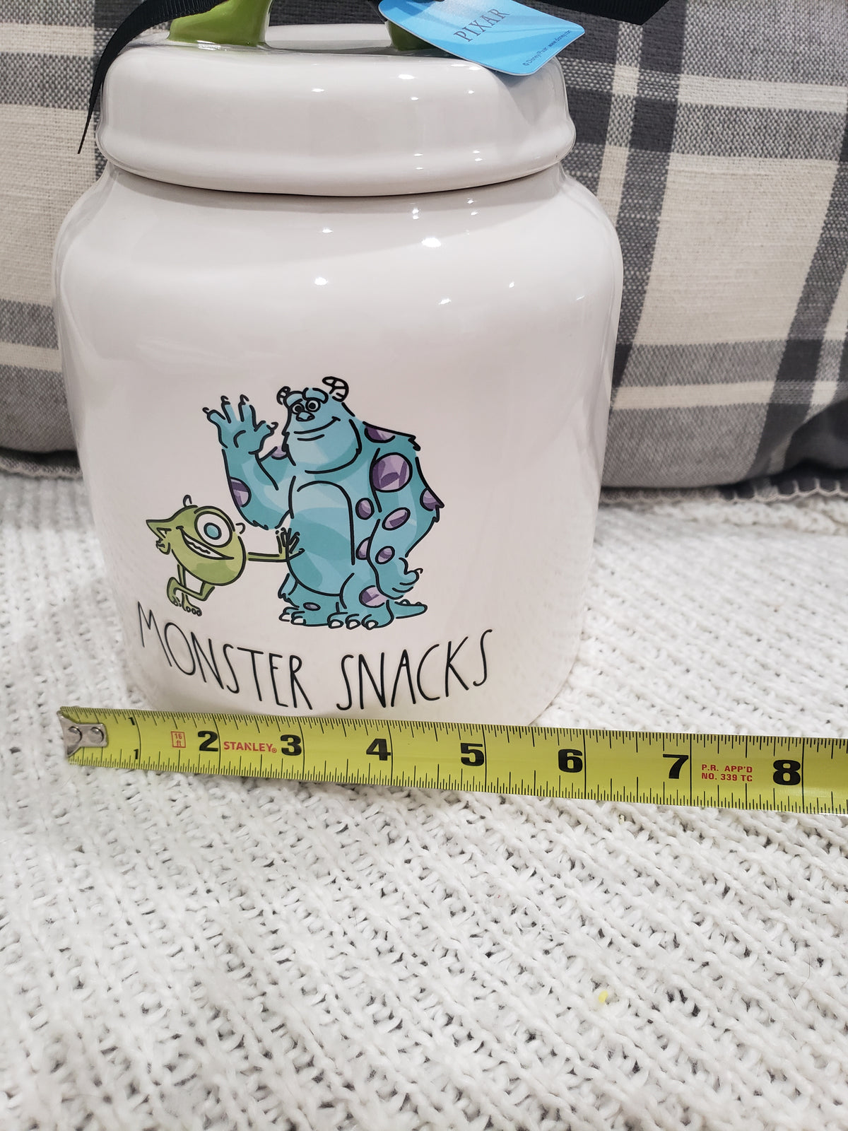 Rae Dunn &quot;Monster Snacks&quot; Disney&#39;s Pixar Monster&#39;s Inc Canister Collection