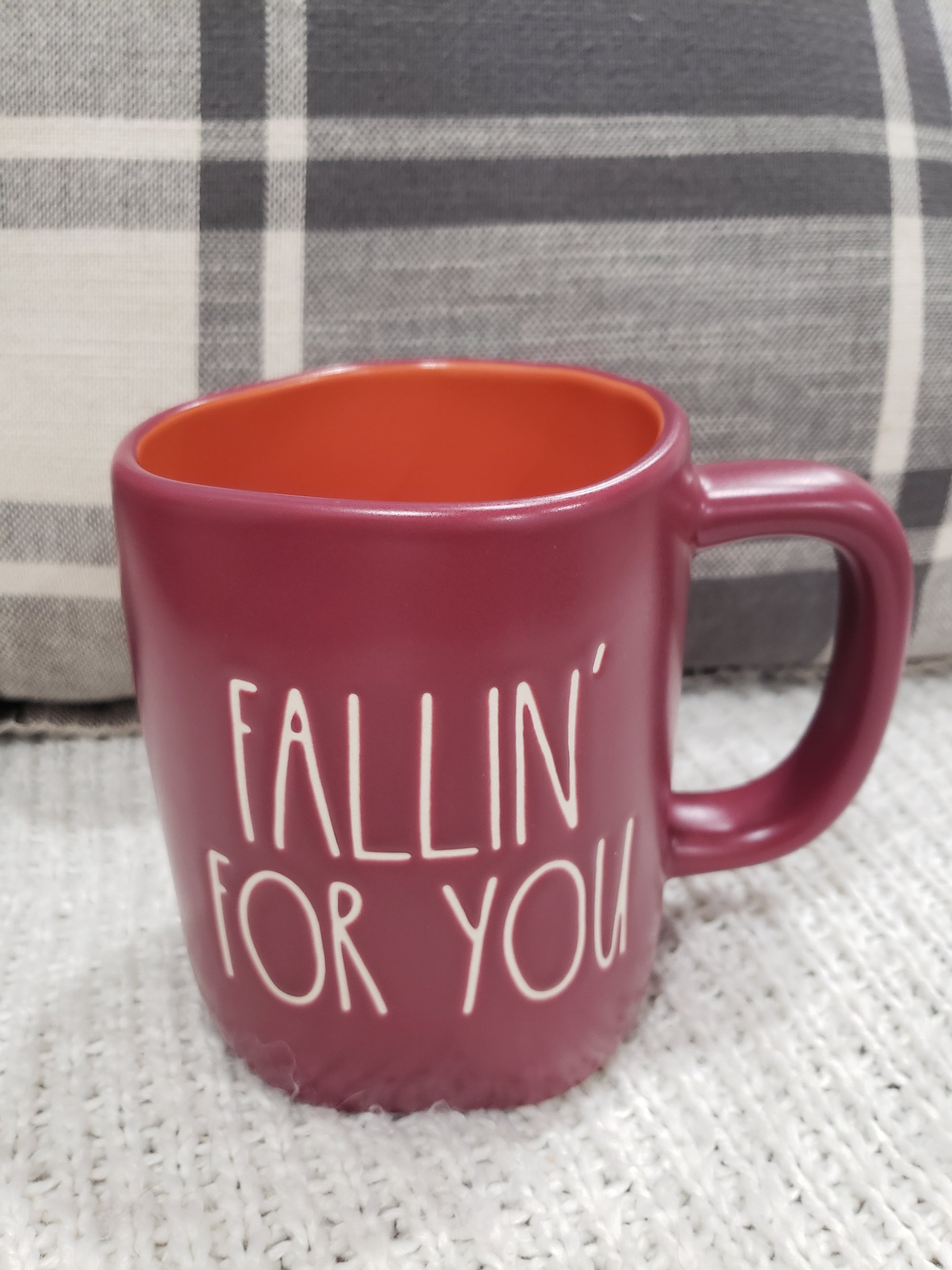 Rae Dunn "Fallin' For You" Maroon Mug Collection