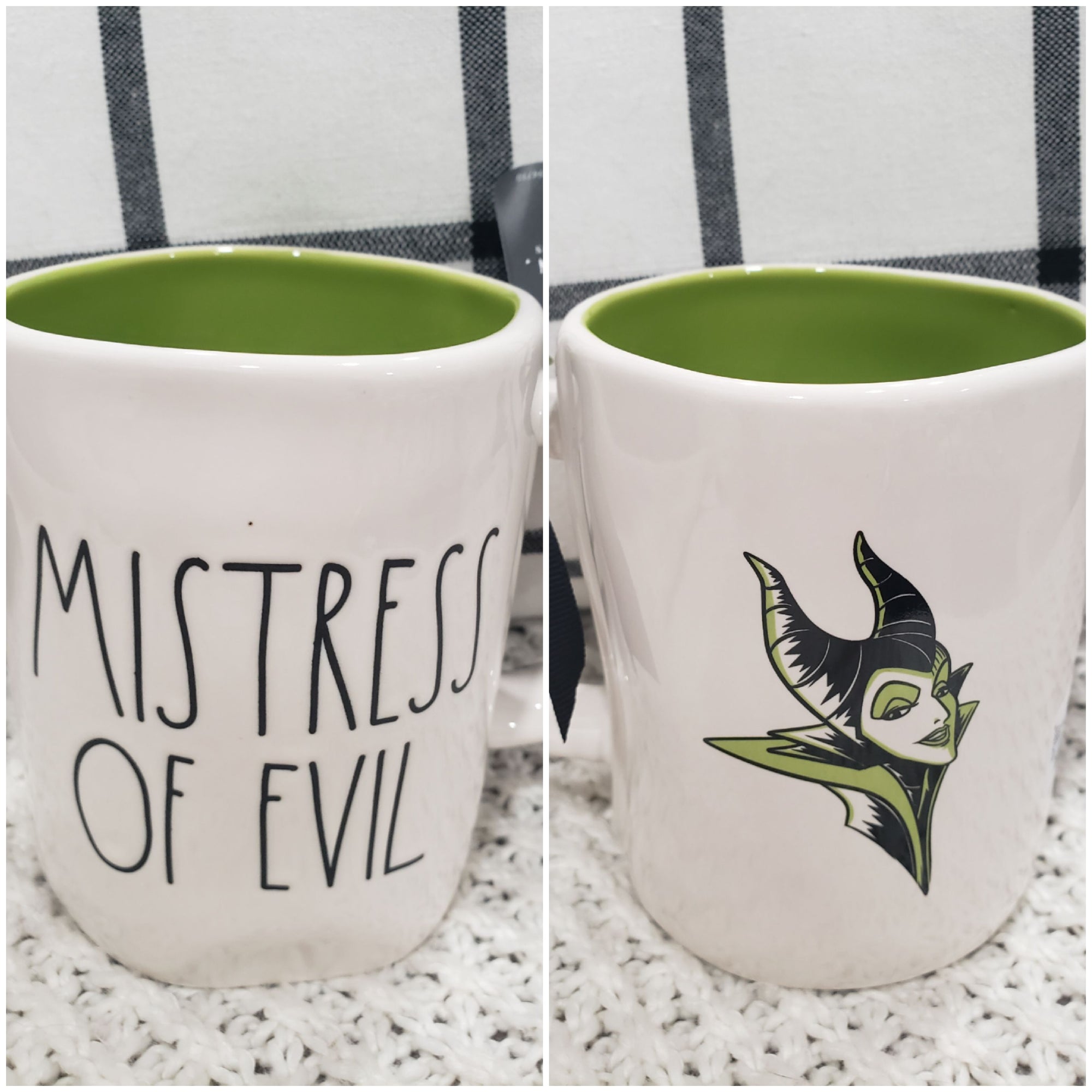 Rae Dunn "Mistress Of Evil" Double Sided Mug Disney's Princess Villains Collection