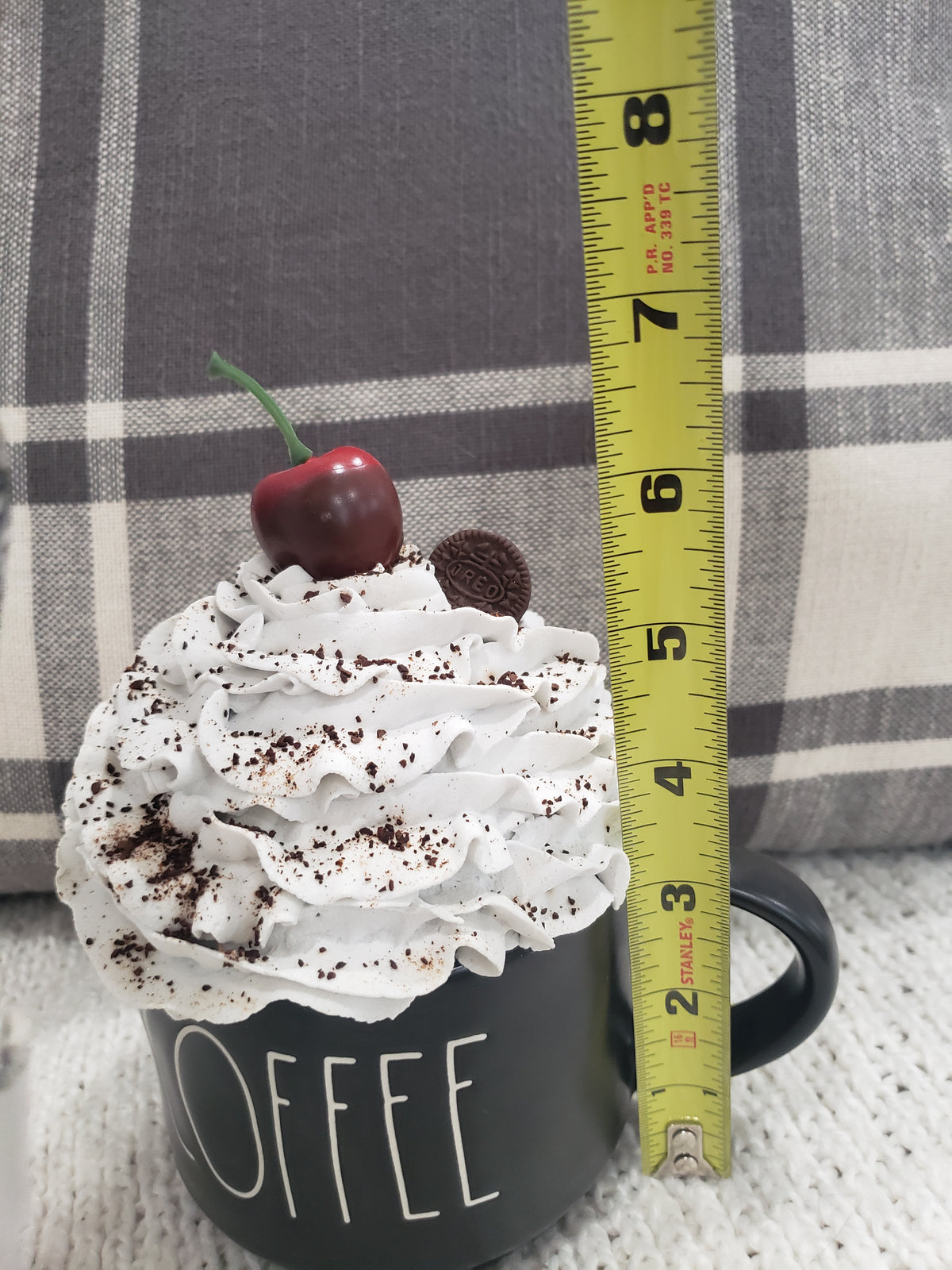 Rae Dunn &quot;COFFEE&quot; Mug &amp; Pip Posh Designs Faux Sweet Décor Whipped Cherry Oreo Cookie Topper Collection