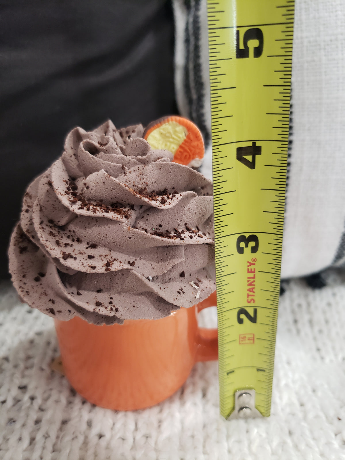 Pip Posh Design Faux Sweet Décor Mini Orange Mug &amp; Chocolate Oreo Whipped Topper