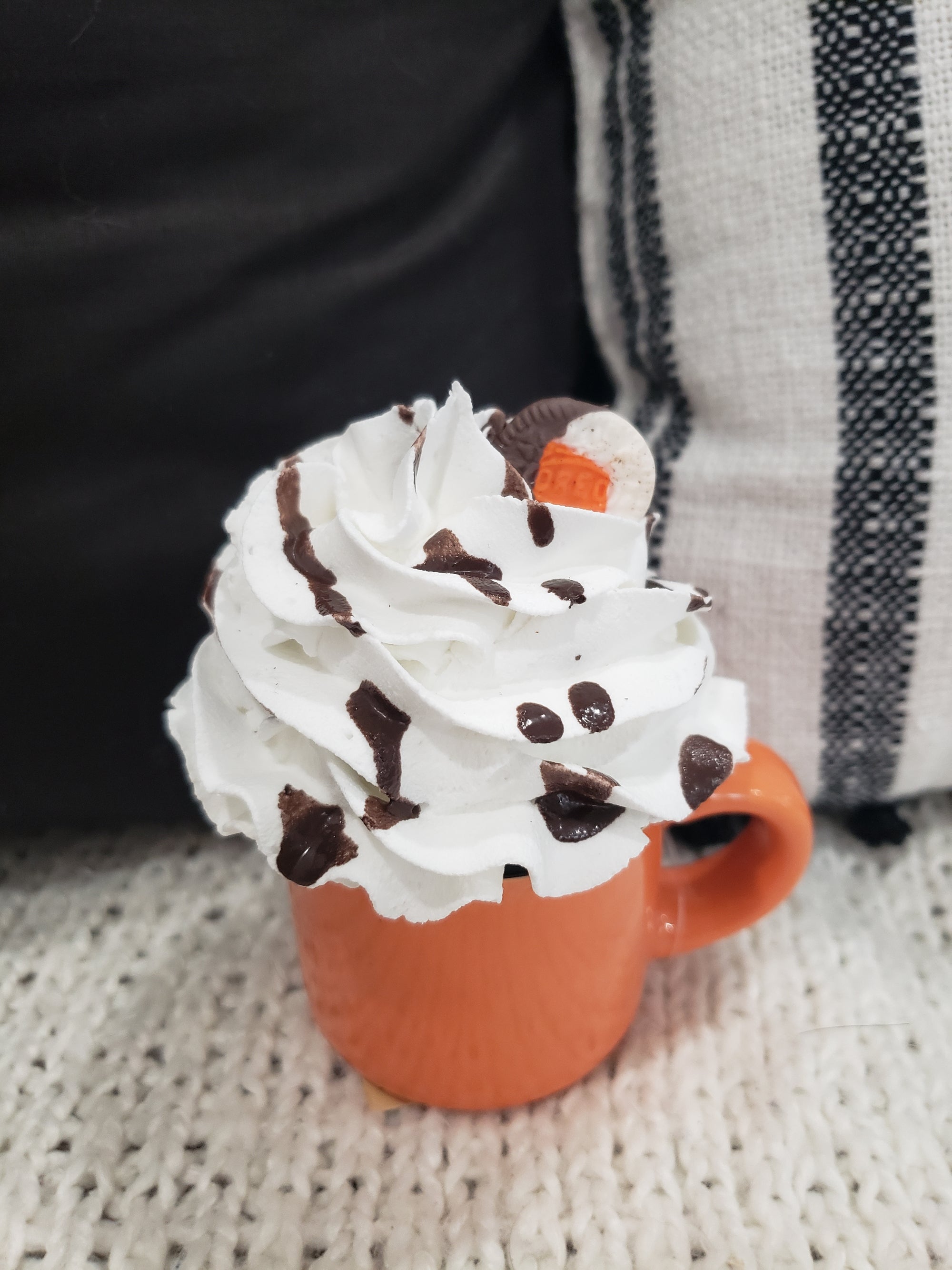 Pip Posh Design Faux Sweet Décor Mini Orange Mug & Oreo Whipped Topper