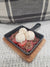 Pip Posh Design Faux Sweet Décor Mini Red Apple Crumble Ice Cream Skillet Dessert On A Wooden Trivet