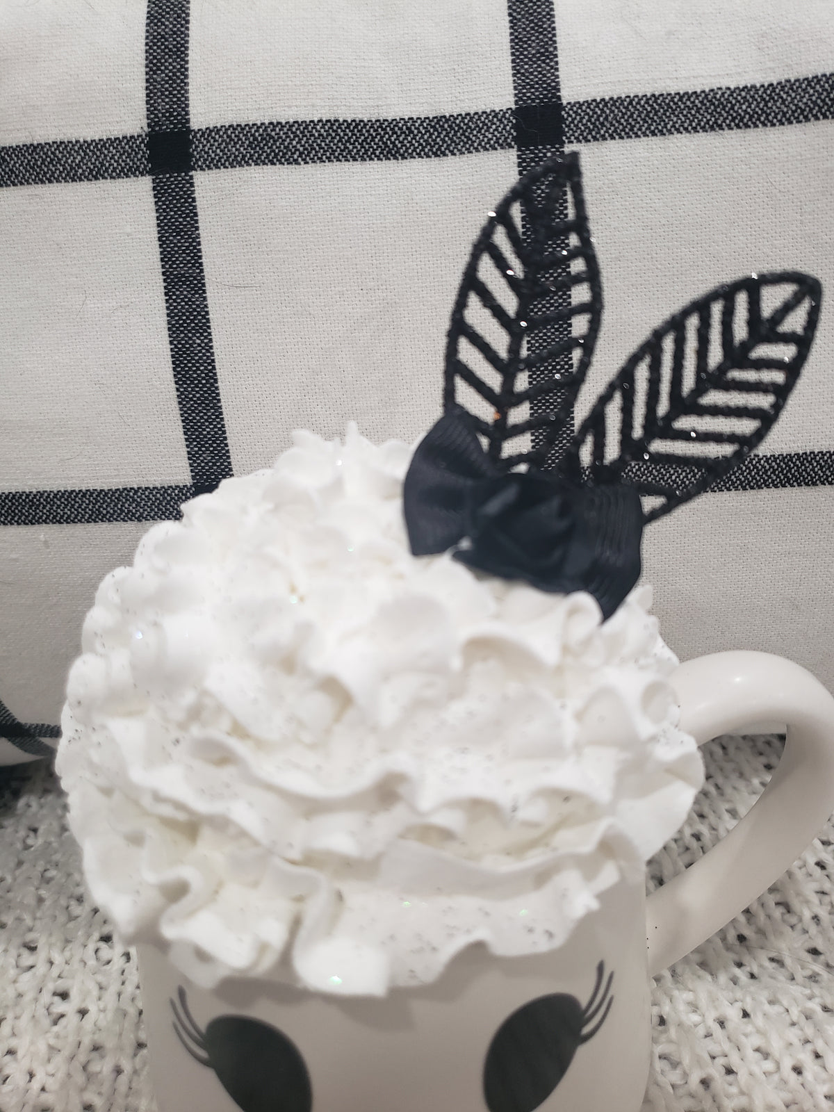 Pip Posh Design Faux Sweet Décor Lady Ghost Mug &amp; White Whipped Topper