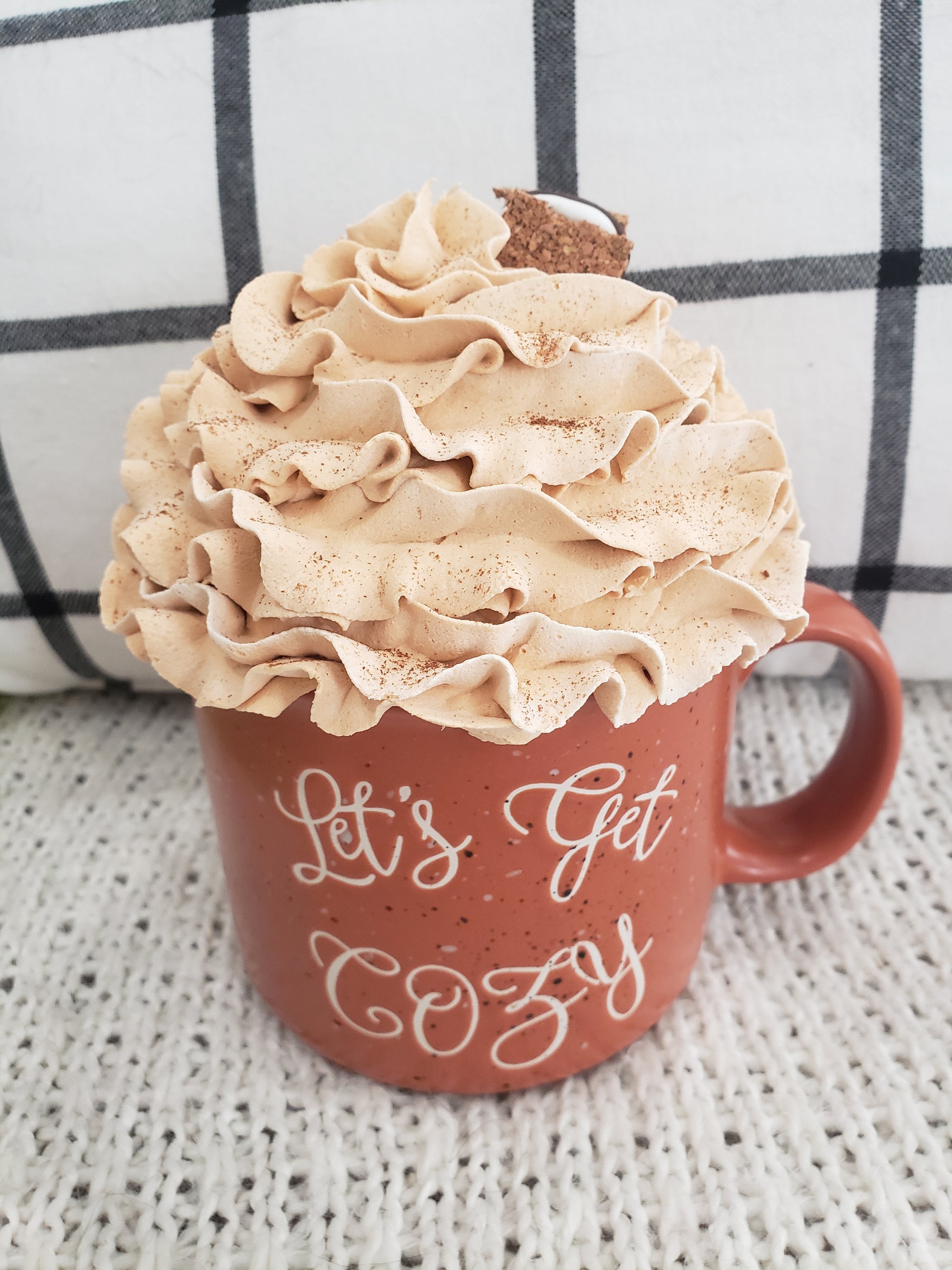 Pip Posh Design Faux Sweet Décor "Let's Get Cozy" Mug & S'mores Whipped Topper